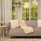 image 2 of ValueLights Reni Pair Natural Fabric Small Drum Ceiling Shades