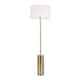 image 1 of ValueLights Lexy Antique Brass Dimmable Floor Lamp White Shade | White