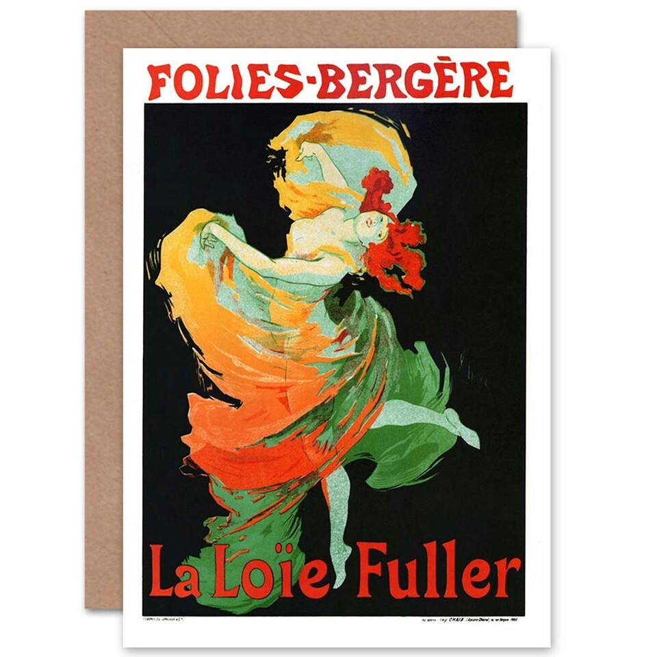 image 1 of Theatre Stage Cabaret Loie Fuller Folies Bergere Paris Art Card