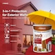 image 3 of InsOpaint Exterior Masonry Paint - Heat Reflecting, Insulating & Weatherproof Exterior Wall Protection - Matchstick - 5L