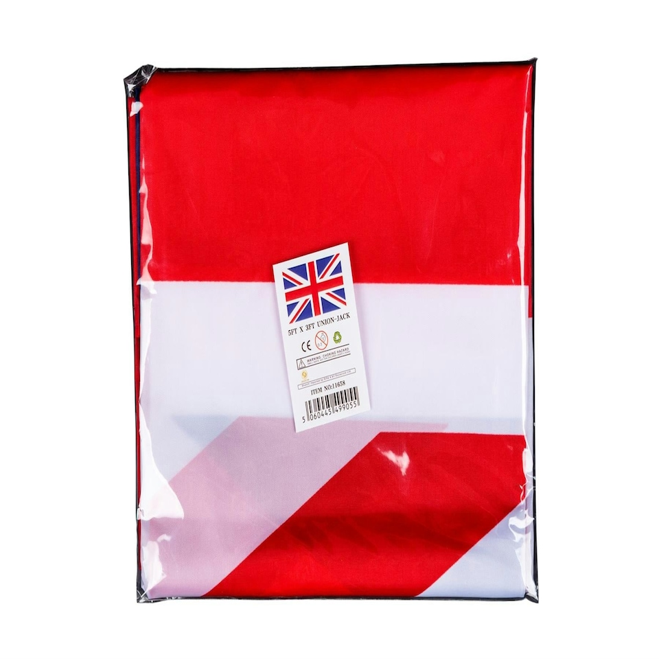 image 1 of 3Pcs Union Jack Flag - 5x3ft With Eyelets Multi
