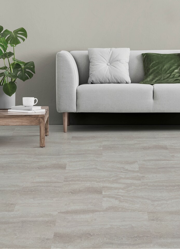 image 1 of Floorpops Urban Beige Peel & Stick Double Width Floor Tiles, FP6164