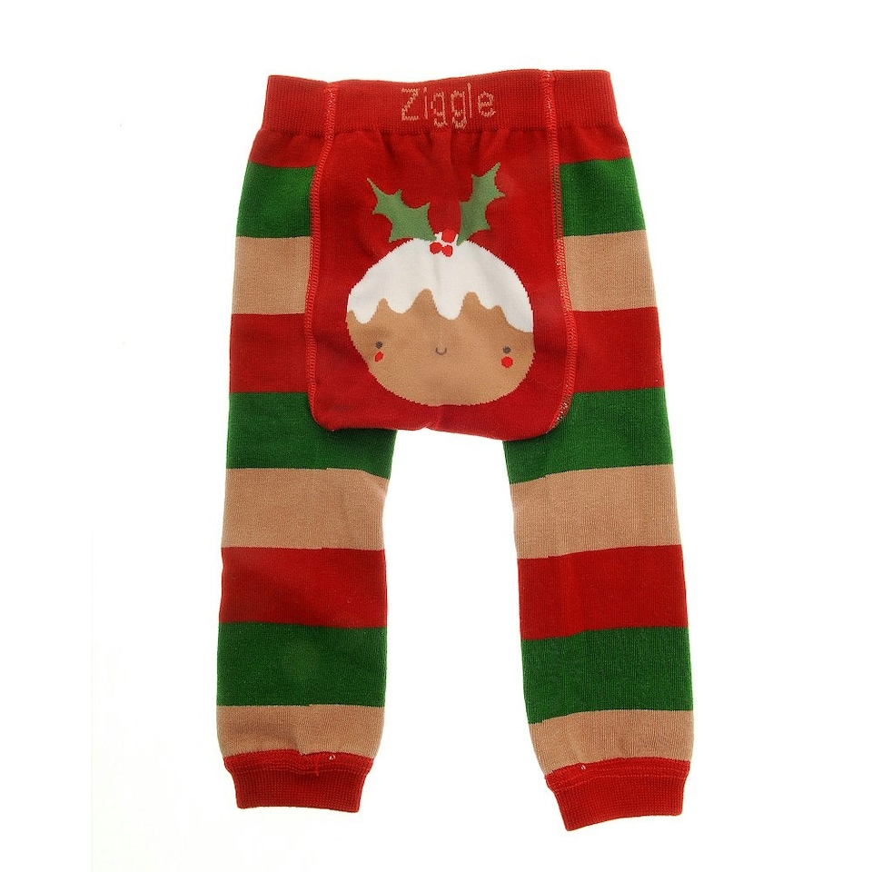 image 1 of Ziggle Leggings and Socks Set 0-6m - Christmas Pudding