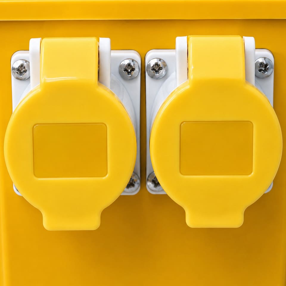 image 1 of 3.3KVA Site Transformer 110V Twin Outlet 16 AMP KVA 3.3 | Yellow