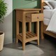 image 3 of Newark Ash 1 Drawer Slim Bedside