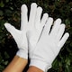image 4 of Rhinegold Cotton Pimple Horse Riding Gloves White | Colour: White
Size: X-Small