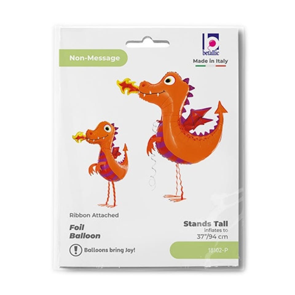 image 1 of Dragon Walking Pet Foil Helium Balloon 104cm / 41 in