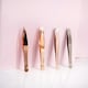 image 3 of Brushworks 4 Piece Combination Tweezer Set - Gold