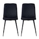 image 4 of Dining Chairs Velvet Fabric Lexi Set of 2 Black by MCC