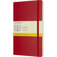Moleskine Classic L Soft Cover Squared Notebook - Scarlet Red - One Size