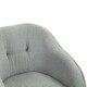 image 9 of HOMCOM Fluffy Vanity Chair for Desk, with Height Adjustable, Wheels, Grey