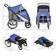 image 2 of PawHut Foldable Pet Stroller with Cushion, for M, L Dogs - Blue
