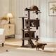 image 2 of Yaheetech 137cm Tall Cat Tree with Scratching Posts Brown
