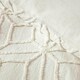 image 4 of Homescapes White Diamond Cotton Tufted Duvet Cover Set - King White | King