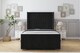 image 1 of Sloomy Rutherford Black Plush Bed Frame With 50"  Upholstered Wingback Headboard 5' King