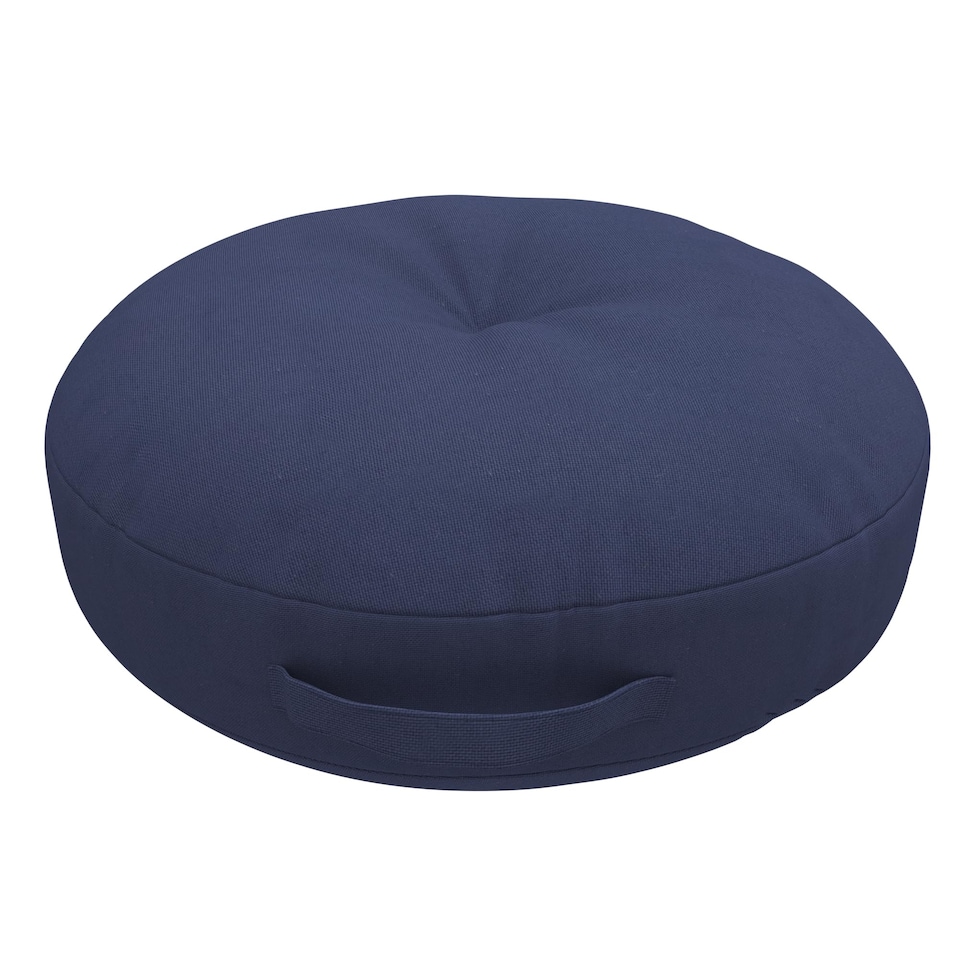 image 1 of Covers&All Round Chair Cushions with Handle, Thick Outdoor Indoor Cushion and Floor Pillow for Patio, Navy Blue