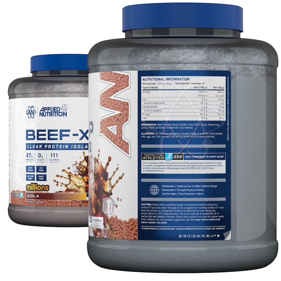 image 1 of Applied Nutrition Beef-XP Clear Protein Isolate Powder - Millions Cola - 60 Servings