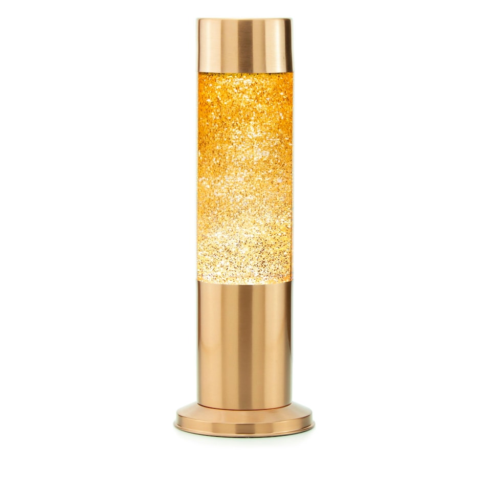 image 1 of Nova Copper Glitter Lamp Gold