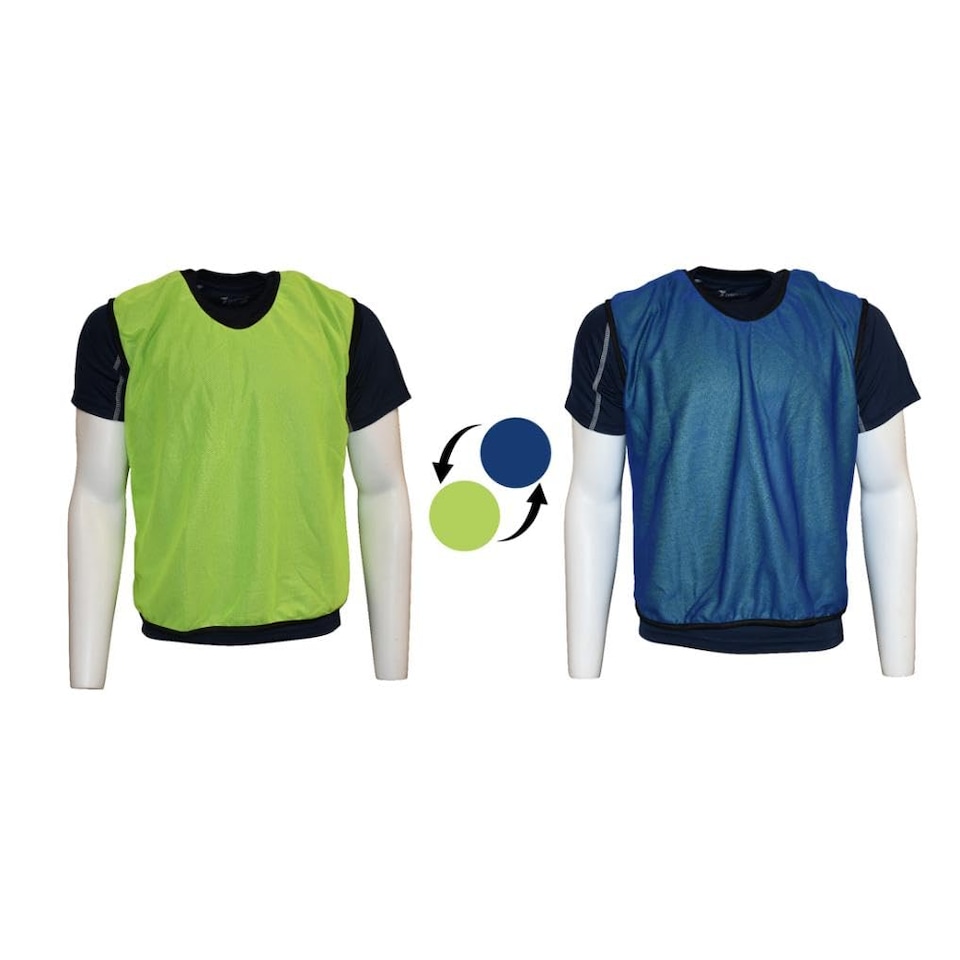 image 1 of Precision Reversible Mesh Training Bibs, Multi Sport Dual Colour Unisex Design, Football Hockey Rugby, Lightweight And Breathable Polyester, 50" Chest, Adults, Orange/Green