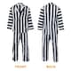 image 5 of Men's Black and White Striped Suit Costume | Multi | 2XL