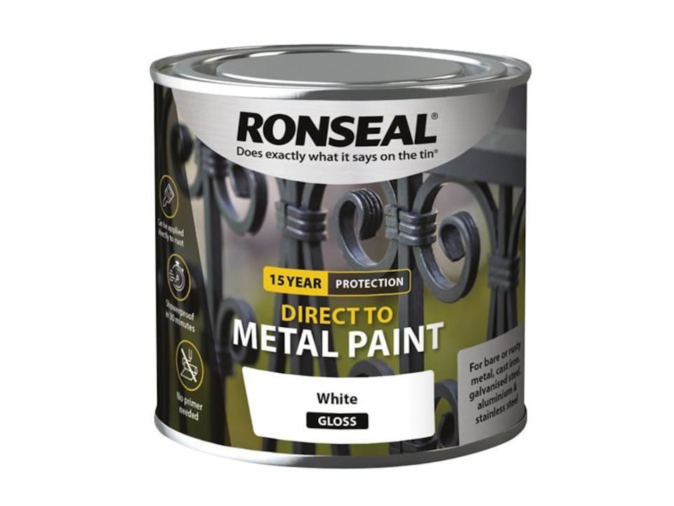 Ronseal - Direct to Metal Paint White Gloss 250ml