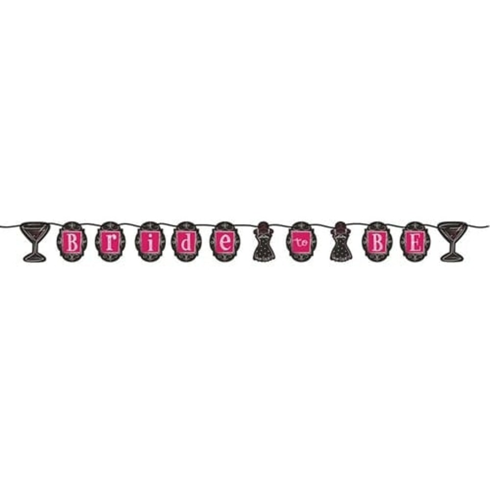 Bridal Bash Ribbon Jointed Letter Banner - 1.67m / 167cm