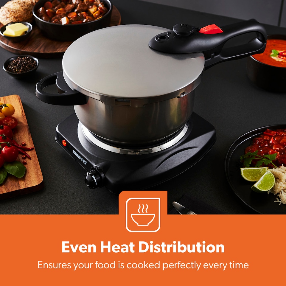 image 1 of GEEPAS 4L Stainless Steel Pressure Cooker