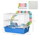 image 8 of PawHut Hamster Cage w/ Tubes Exercise Wheel, Water Bottle, Food Dish -  Blue