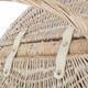 image 5 of White Wash Finish Oval Unlined Wicker Picnic Basket | White | White