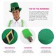 image 2 of Pack of 6 Irish Buckle Top Hat & Green Suspenders Green | One Size