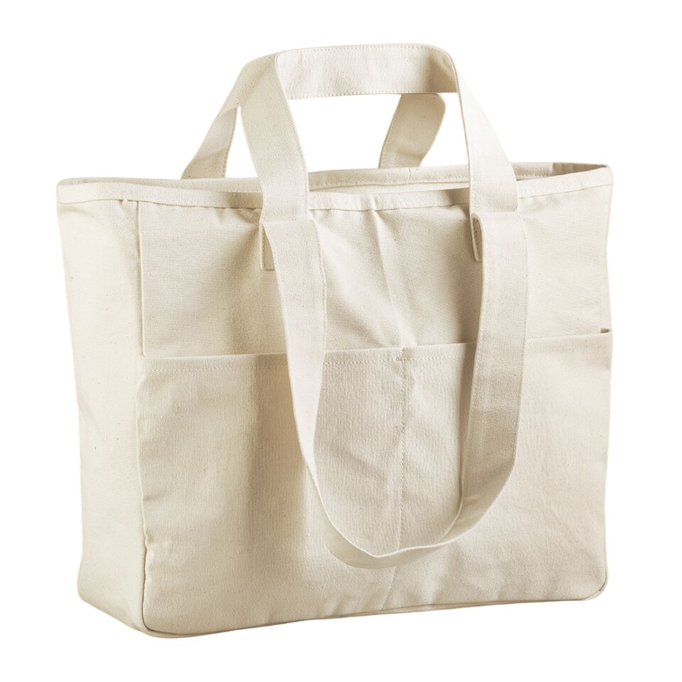 image 1 of Westford Mill Cargo Pocket Tote Bag | Multi | Natural | One Size | 1