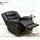 image 9 of Chester Bonded Leather Manual Recliner Chair with Heat And Massage (Black)
