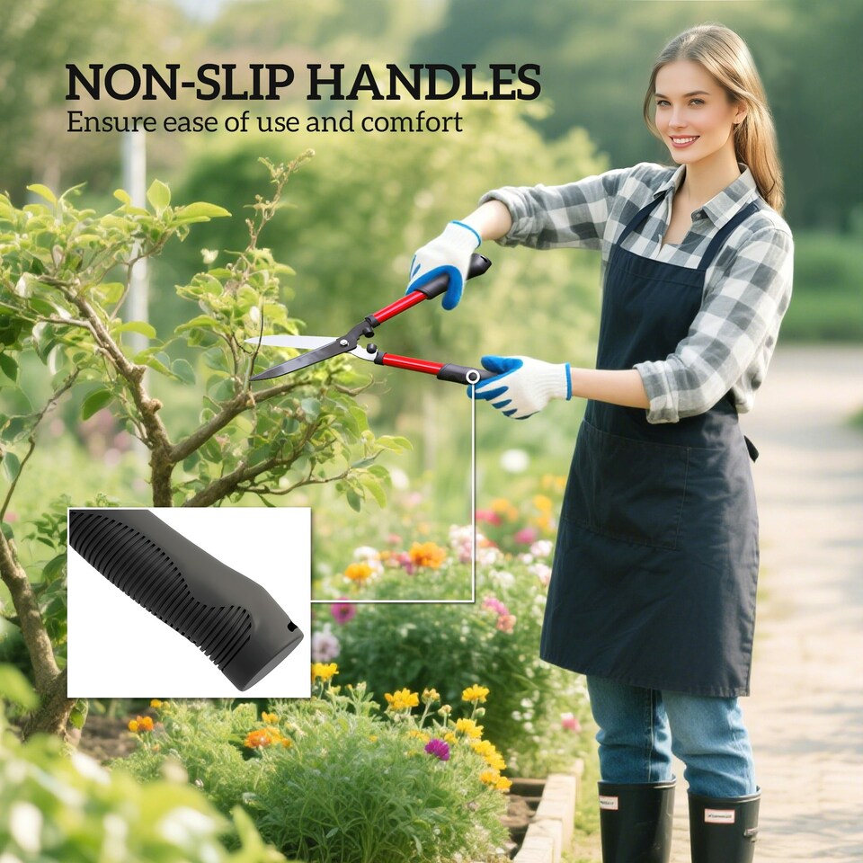image 1 of Outsunny 3 PC Garden Shears Set w/ Hedge Shears, Lopper, Garden Secateurs