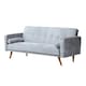 image 1 of STYLISH CRUSH VELVET FABRIC CLIC CLAC SOFA BED IN SILVER