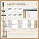 image 7 of PawHut Floor To Ceiling Cat Tree 6-Tier with Scratch Post Bed Hammock Grey