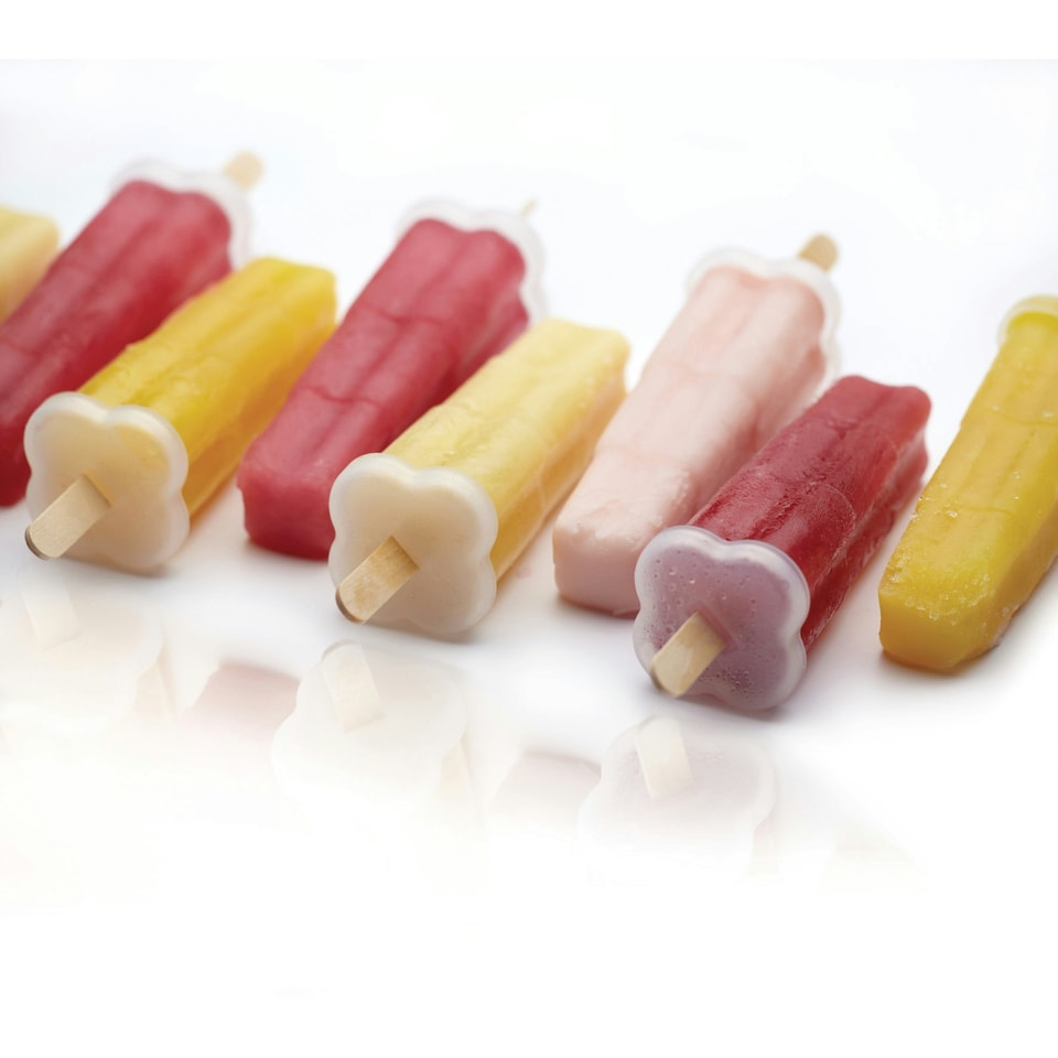 image 1 of KitchenCraft Lolly Makers White Plastic Set of 8 Multi
