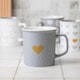 image 3 of Romantic Love Heart Print Ceramic Mug 440ml | Grey | Sweetheart Grey Hearts | 440ml | 1