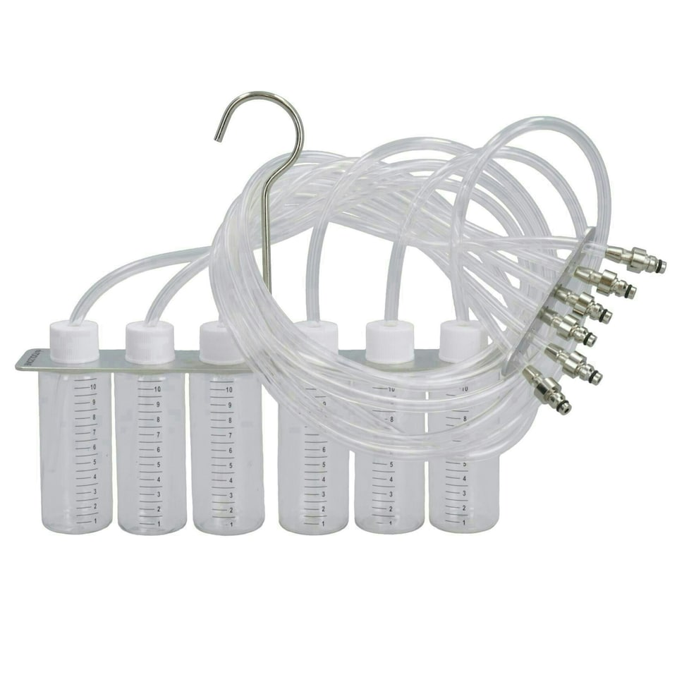image 1 of Diesel Injector Flow Meter + Adaptors Kit For 6 Cylinder Common Rail Leak Tester