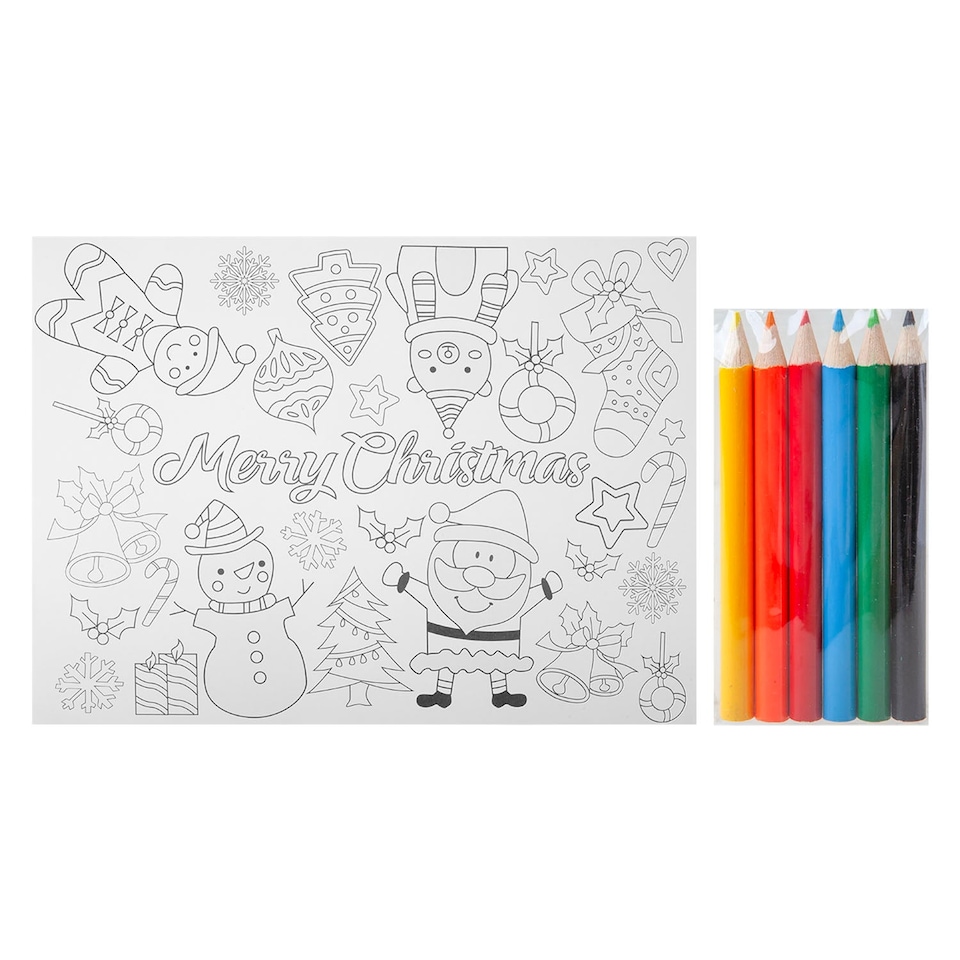 PMS Christmas Colouring Set - 4 Xmas-Themed Designs, 32.3 x 40.3 x 1.5 cm