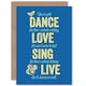 image 1 of Occasion Dance Love Sing Live Colour Friendship Card