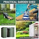 image 4 of Outsunny 7 x 4ft Metal Garden Storage Shed w/ Double Door Green