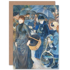 Renoir The Umbrellas Paris Crowd Old Master Painting Greeting Card