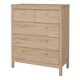 image 3 of Madrid Chest 3+2 Drawers in Jackson Hickory Oak