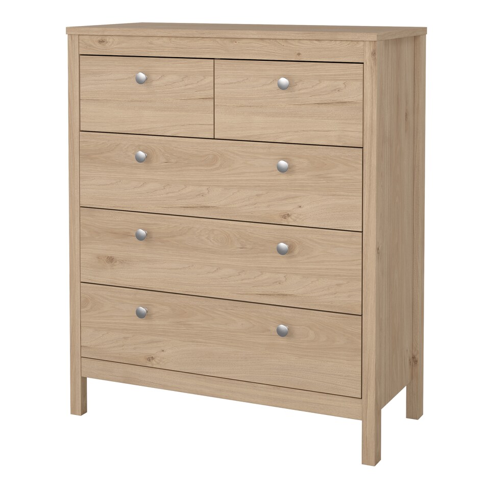 image 1 of Madrid Chest 3+2 Drawers in Jackson Hickory Oak
