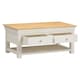 image 2 of Bordeaux Indoor 2 Drawer Coffee Table - L60 x W110 x H50 cm - Ivory - Oak
