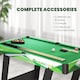 image 5 of SPORTNOW Folding Pool Table Set, 104cm Mini Snooker Table with 2 Cues, 16 Balls, Chalk, Triangle, Brush, Portable Billiards Table for Youth and Adults, Green