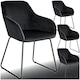 image 1 of Dining Chair Jeane - velvet look, cantilever frame - Set of 4 Black | Velvet Look Black/Black