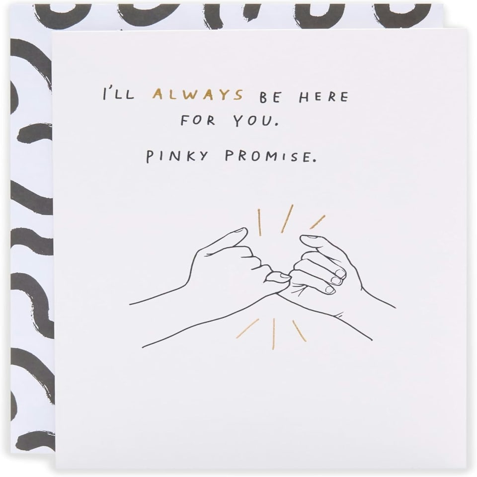 image 1 of Kindred Pinky Promise Birthday Open Blank Card