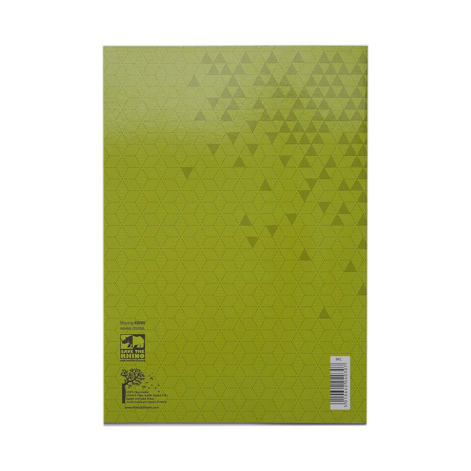 image 1 of Rhino A4 Exercise Book 32 Page Cash Ruling Bookkeeping Ledger Green 12 Pack