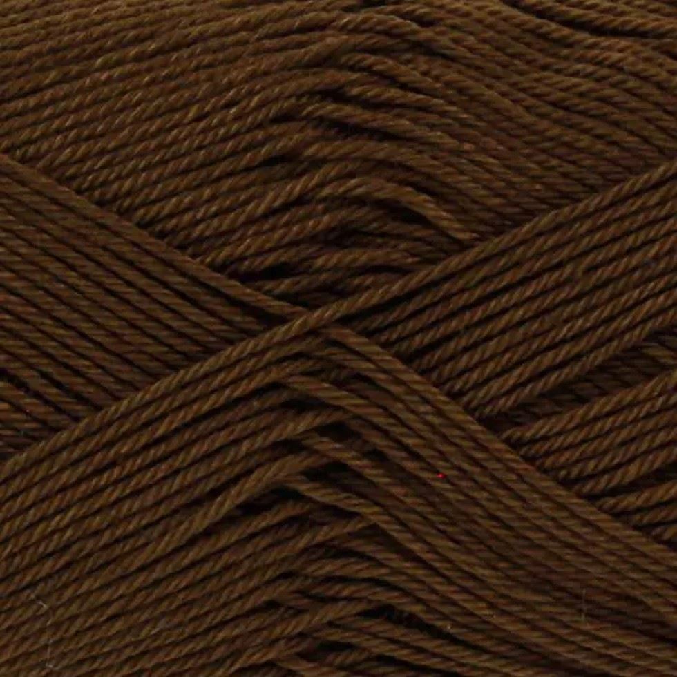 King Cole Brown Giza Cotton 4 Ply Yarn (Value Pack 12 x 50g Balls) For Crochet, Knitting - 158m per ball